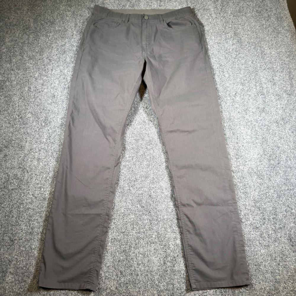 Faherty Movement 5-Pocket Pants Mens 33x31 Grey Lightweight Stretch Chino